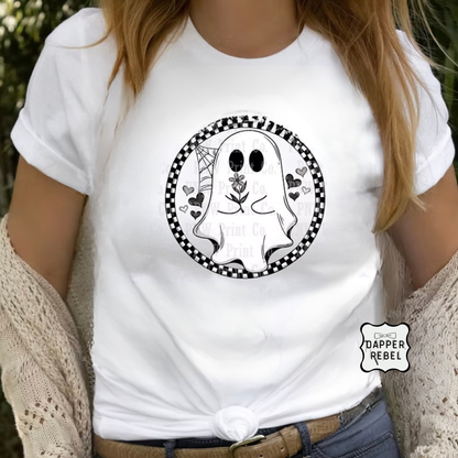 Checkered Ghost with Circle