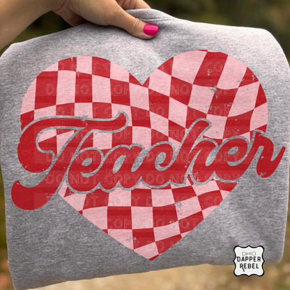 Checkered Teacher Heart