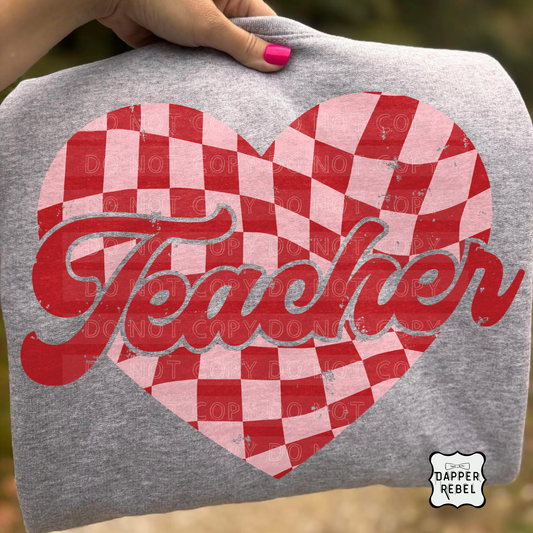 Checkered Teacher Heart
