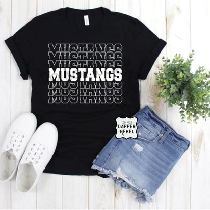 Stacked Mustangs