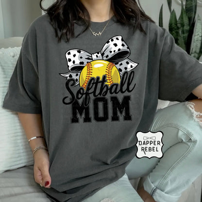 Softball Bow Mom