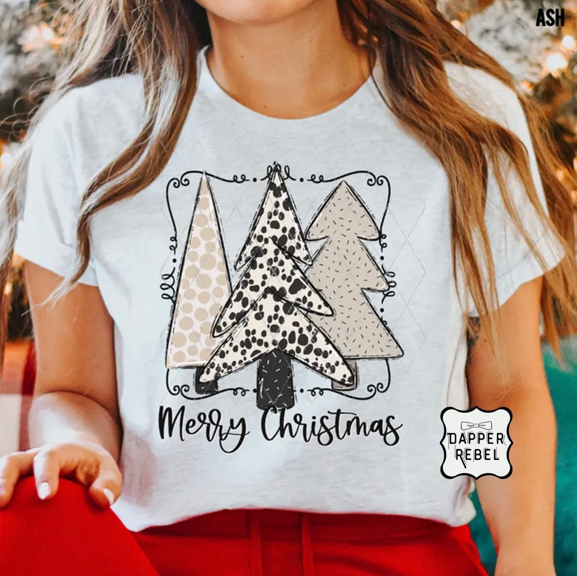 Merry Christmas in Black and Cream
