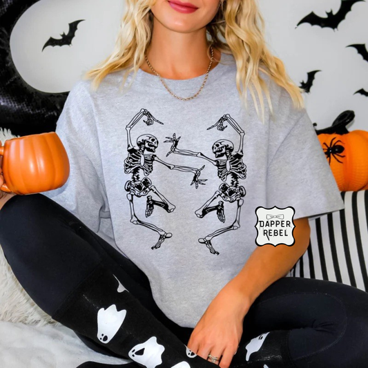 Dancing Skeltons in Black