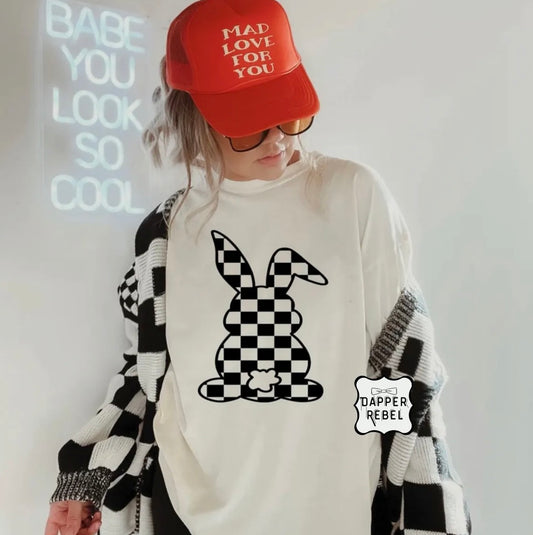 Checkered Black Bunny