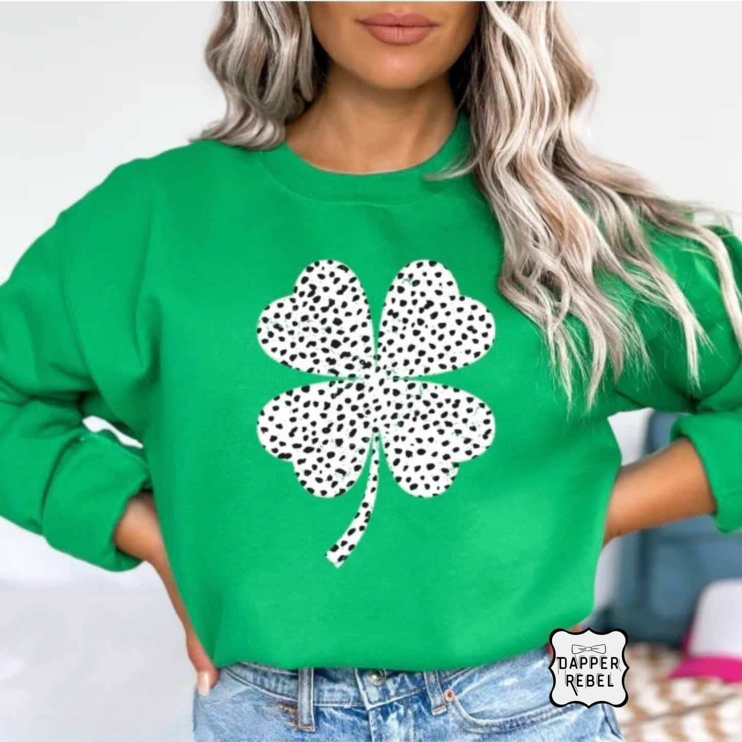 Dalmatian Grunge Clover