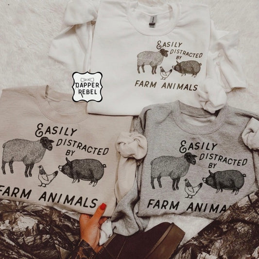 Easily Distracted By Farm Animals