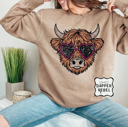 Glitter Highland Cow