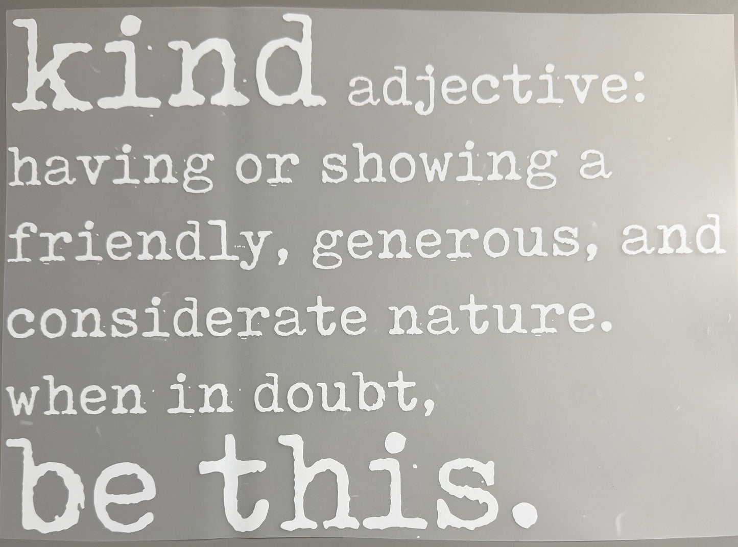 Kind Adjective