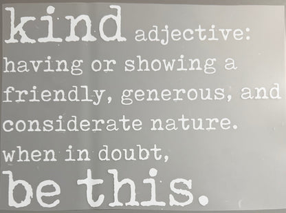 Kind Adjective