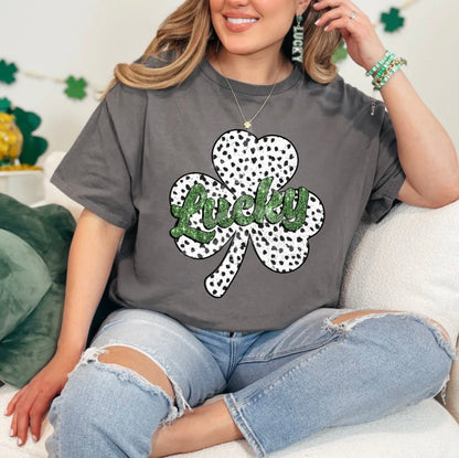 Lucky Clover with Faux Glitter
