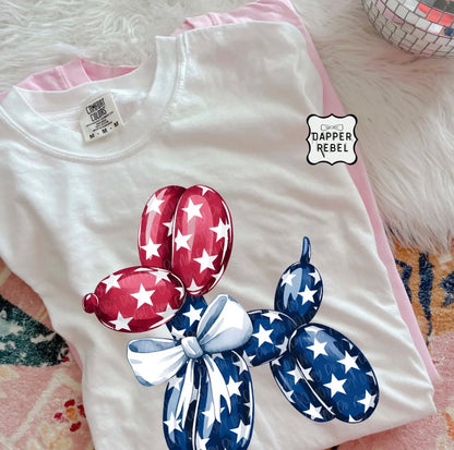 One Patriotic Balloon Dog