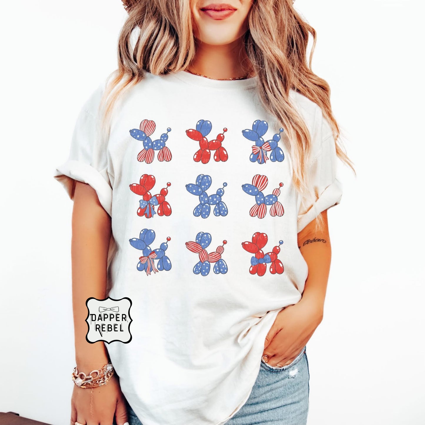 Patriotic Balloon Dogs
