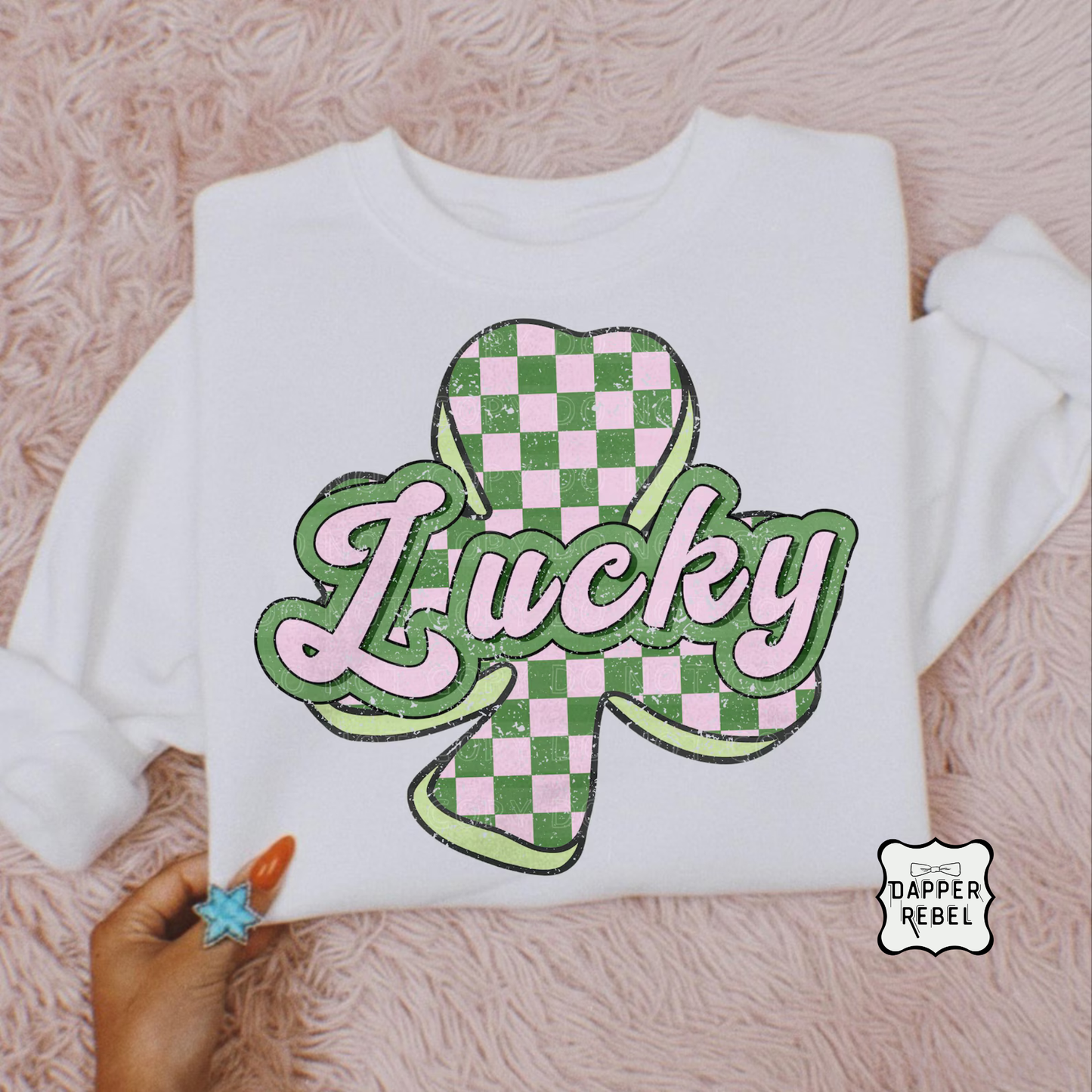 Checkered Pink Lucky