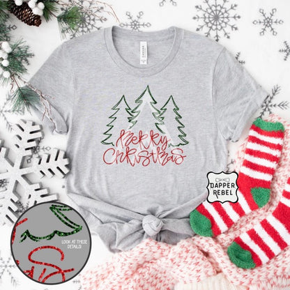 Sequin Merry Christmas Trees