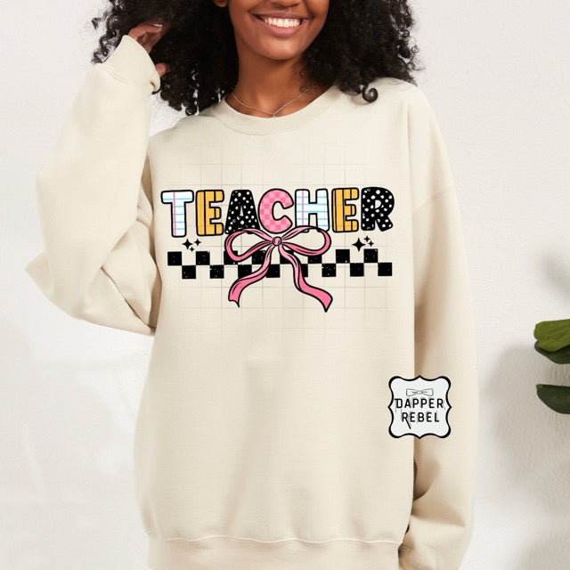 Teacher with Checkers and Bow