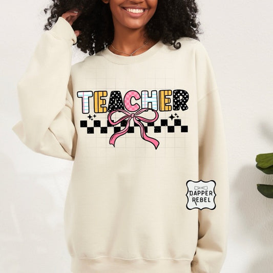 Teacher with Checkers and Bow