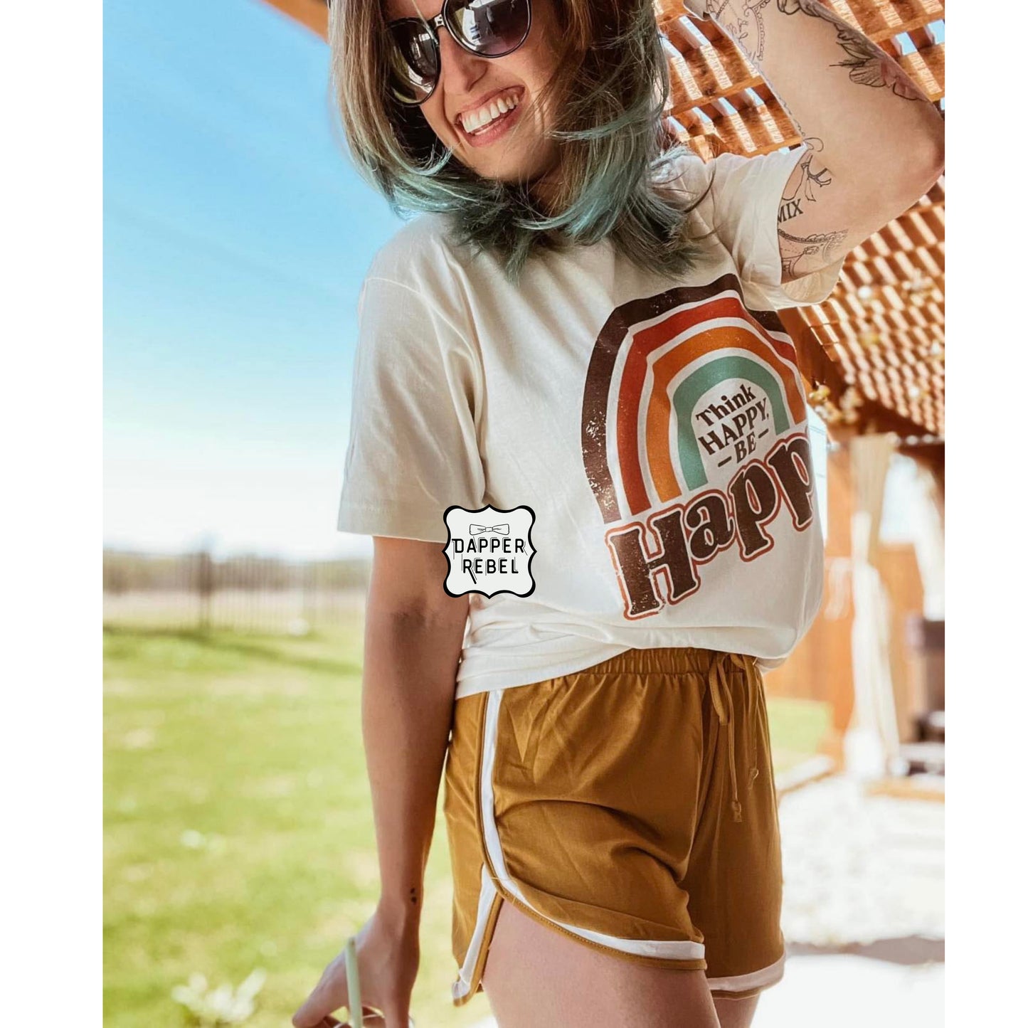 Think Happy Be Happy Boho