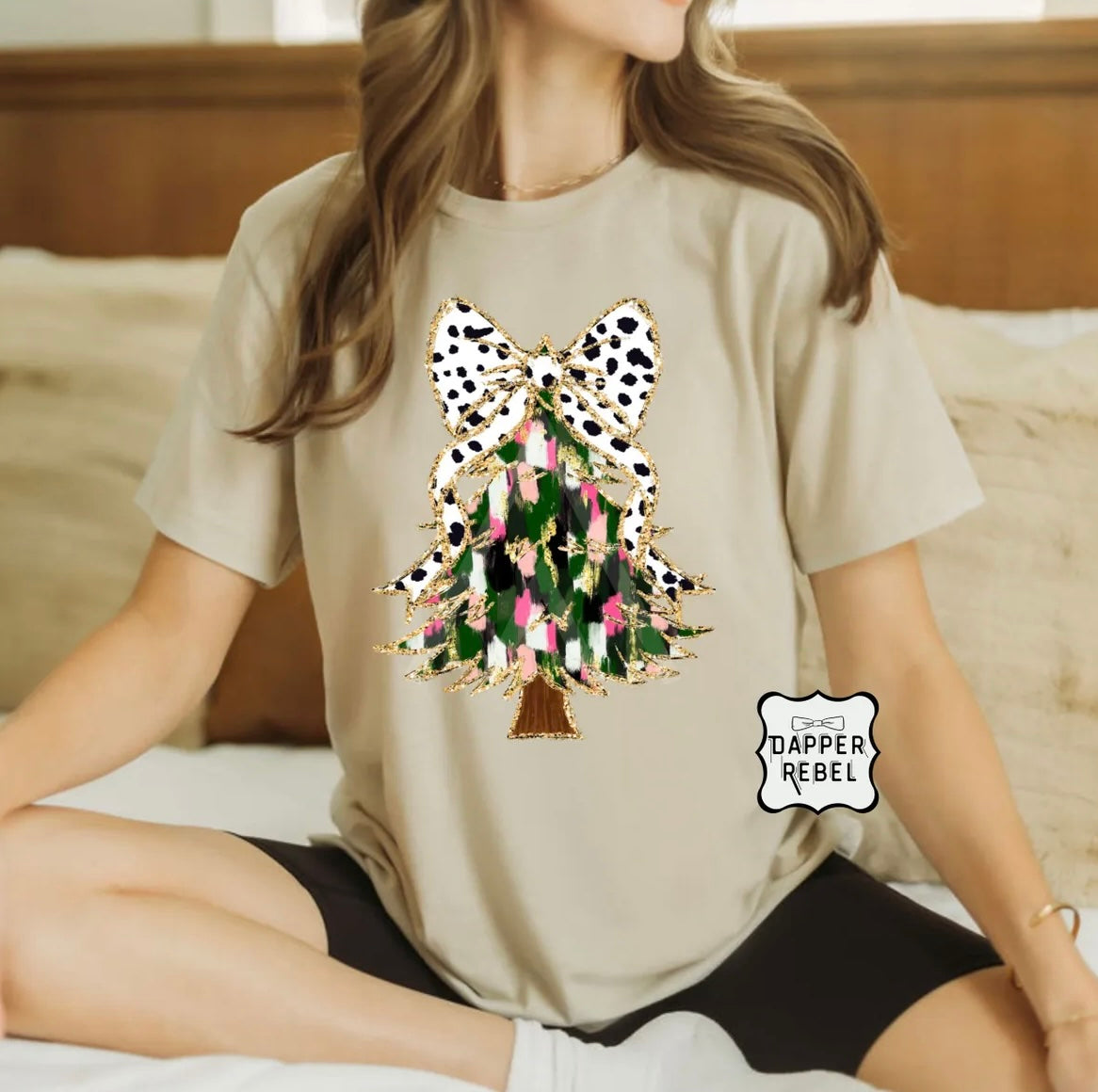 Tree with White Polka Dot Bow