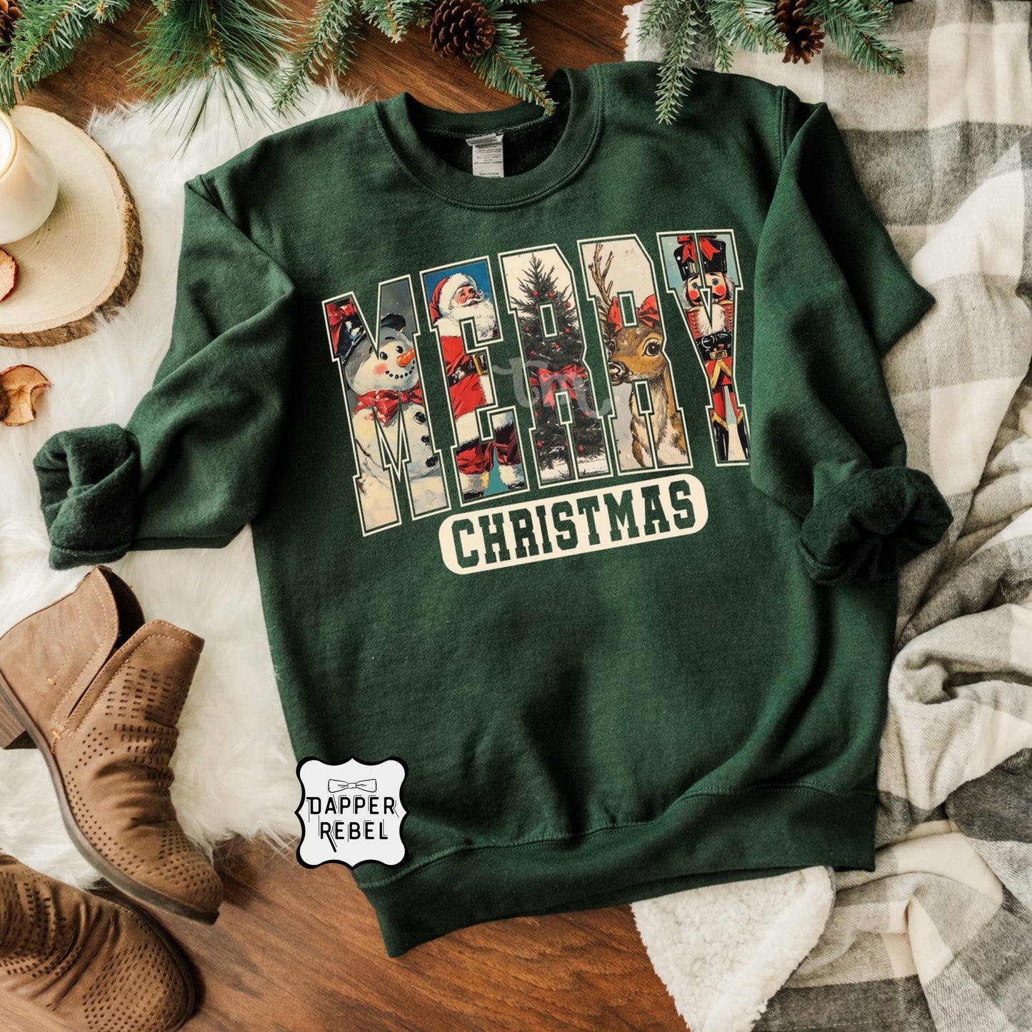 Vintage Merry Christmas Scenes