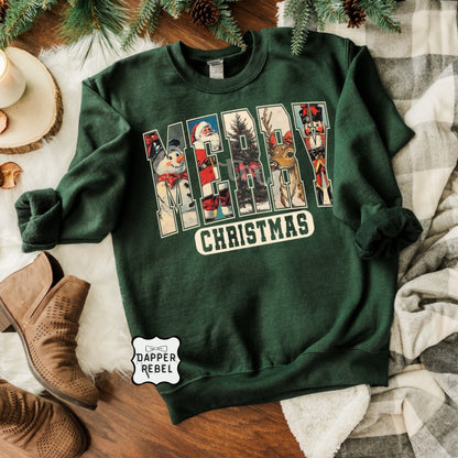 Vintage Merry Christmas Scenes