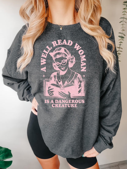 Well Read Woman in Pink