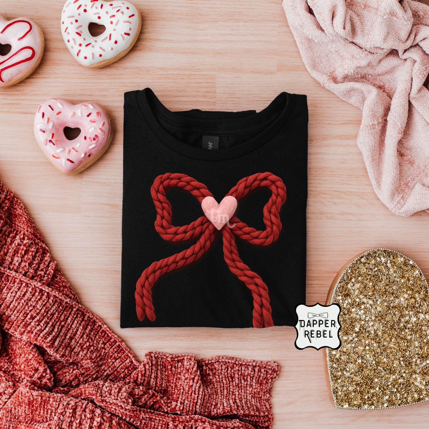 Yarn Bow with Heart